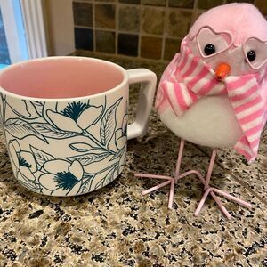 Starbucks Floral 2019 Mug and a Pink Target Bird